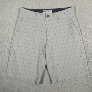 Travis Mathew Shorts Mens 30 Gray Print Golf Performance Stretch 10" Inseam